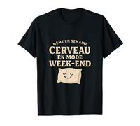 Meme en semaine Cerveau week-end vintage T-Shirt