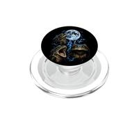 Meme Funny Frog Cursed Toad Moonlight Ribbit Moon Howling PopSockets PopGrip pour MagSafe