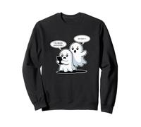 Meme Funny Ghost Phone Style Pop Culture Sweatshirt