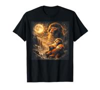 Meme Funny Punch The Monkey Howling Moon Y2K Brainrot T-Shirt
