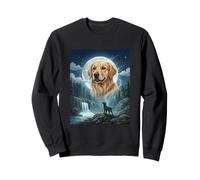 Meme Golden Retriever Howling to The Moon Funny Dog Lover Sweatshirt