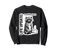 Mème Graphique rétro Everything Hurts Vintage Raccoon pour Jeunes Sweatshirt