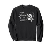 Même Jésus a une histoire de pêche, blague chrétienne amusante sur le poisson Sweatshirt