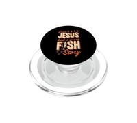 Même Jésus Avait Une Belle Histoire de Poisson : Christian Fishing PopSockets PopGrip pour MagSafe