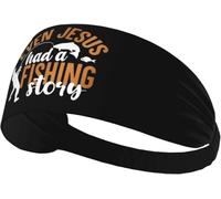 Même Jésus Avait Une Histoire de Poisson Bandeau de Sport élastique Anti-Transpiration, Plein air évacuant l'humidité Fitness