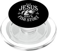 Même Jésus Avait Une Histoire de Poisson - Funny Fishing Jesus PopSockets PopGrip pour MagSafe