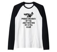 Mème Just Resting My Eyes Club Old Man Grandpa Not Sleeping Manche Raglan