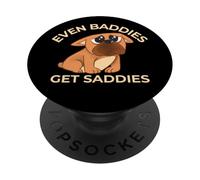 Même Les méchants Deviennent tristes pour Les Amoureux des Chiens PopSockets PopGrip Adhésif