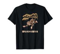 Même les singes tombent des arbres Proverbe japonais japonais Kanji T-Shirt