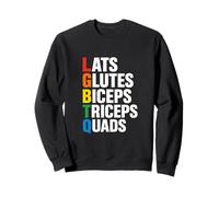 Mème LGBTQ Lats Glutes Funny Gay Pride Novelty Mème Y2K Queer Gag Sweatshirt