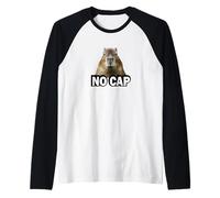 Meme Lover Gen Alpha Slang No Cap Capybara Manche Raglan