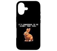 Meme Lover Video Gamer Dangerous Alone Rabbit Coque pour iPhone 17