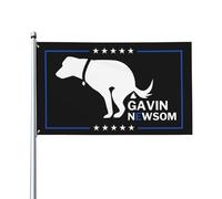 Même mon chien déteste Gavin Newsom ! Drapeau 4x6 « Destitution de FK Newsom » - Bannière pour l'extérieur et l'intérieur du jardin
