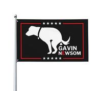 Même mon chien déteste Gavin Newsom ! Drapeau 4x6 « Destitution de FK Newsom » - Bannière pour l'extérieur et l'intérieur du jardin