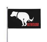 Même mon chien déteste Gavin Newsom ! Drapeau anti-Newsom 120 x 180 cm, bannière, panneau de jardin, décoration intérieure (sans mât).