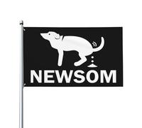 Même mon chien déteste Gavin Newsom ! Drapeau anti-Newsom 90 x 150 cm, bannière, panneau de jardin, décoration intérieure (sans mât).