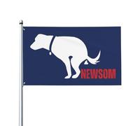 Même mon chien déteste Gavin Newsom ! Drapeau anti-Newsom 90 x 150 cm, bannière, panneau de jardin, décoration intérieure (sans mât).