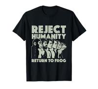 Meme Rejetez l'Humanité Retournez à la Grenouille Art Vert T-Shirt