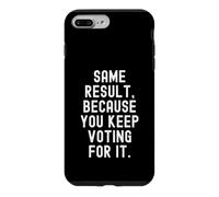 Même résultat Parce Que Vous continuez à Voter pour ça Sarcastique Coque pour iPhone 7 Plus/8 Plus