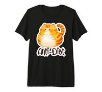 Mème Sarcastique de Chat Orange Anti-Régime T-Shirt Haut de Gamme