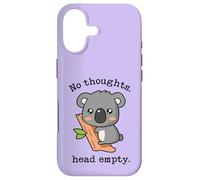 Meme Smooth Brain Gang No Thoughts Head Vide Koala Violet Coque pour iPhone 17