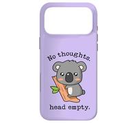 Meme Smooth Brain Gang No Thoughts Head Vide Koala Violet Coque pour iPhone 17 Pro Max