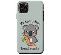 Meme Smooth Brain Gang No Thoughts Tête Vide Koala Vert Coque pour iPhone 11 Pro Max