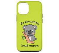 Meme Smooth Brain Gang No Thoughts Tête Vide Koala Vert Coque pour iPhone 12/12 Pro