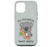 Meme Smooth Brain Gang No Thoughts Tête Vide Koala Vert Coque pour iPhone 12/12 Pro