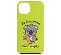 Meme Smooth Brain Gang No Thoughts Tête Vide Koala Vert Coque pour iPhone 13