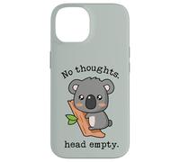 Meme Smooth Brain Gang No Thoughts Tête Vide Koala Vert Coque pour iPhone 14