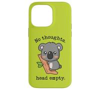 Meme Smooth Brain Gang No Thoughts Tête Vide Koala Vert Coque pour iPhone 14 Pro Max