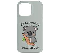 Meme Smooth Brain Gang No Thoughts Tête Vide Koala Vert Coque pour iPhone 14 Pro Max