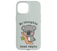 Meme Smooth Brain Gang No Thoughts Tête Vide Koala Vert Coque pour iPhone 15