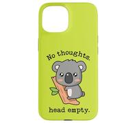 Meme Smooth Brain Gang No Thoughts Tête Vide Koala Vert Coque pour iPhone 15