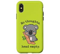 Meme Smooth Brain Gang No Thoughts Tête Vide Koala Vert Coque pour iPhone X/XS