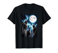 Mème Spatial de Monstres Mothman drôles Hurlant sur la Lune T-Shirt