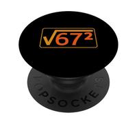 Meme Vintage 67, Racine carrée, 67², Argot drôle, Professeur de mathématiques PopSockets PopGrip Adhésif