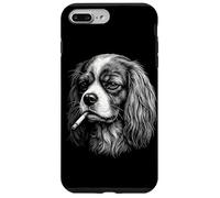 Meme Vintage Cavalier King Charles Spaniel fumant Une Cigarette Coque pour iPhone 7 Plus/8 Plus
