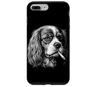 Meme Vintage Cavalier King Charles Spaniel fumant Une Cigarette Coque pour iPhone 7 Plus/8 Plus