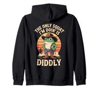 Mème Vintage Funny The Only Squat I'm Doin' is Diddly Frog Sweat à Capuche