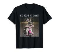 Mème Vintage Rabbit At Dawn We Ride T-Shirt