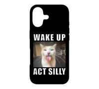 Mème Wake Up Act Silly Cat Coque pour iPhone 17