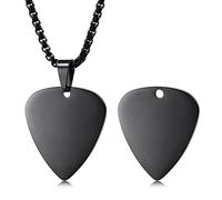 MeMeDIY Collier Rock and Roll Personnalisé pour Hommes Personnaliser Les Colliers de Musique pour Hommes Femme Bijoux Cool en Acier Inoxydable