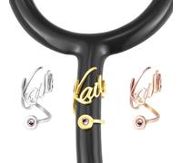 MeMeDIY Étiquette de Stéthoscope Personnalisée avec Fleur de Naissance Accessoires Breloques de Stéthoscope Cadeau de la Semaine des Infirmières pour Infirmières Médecins Remise de Diplôme -A1