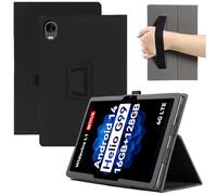 MEMELOKA Coque pour ALLDOCUBE iPlay 60 Mini Pro/iPlay 60 Mini Turbo 8.4 Pouces, Léger et Mince en Cuir PU Étui Housse de Protection avec Dragonne[Fonction Support], Noir