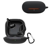 MEMELOKA Coque pour Beats Powerbeats Pro 2, Antichoc en Silicone Souple avec Porte-clés, Anti-Rayures Étui de Protection Compatible avec Beats Powerbeats Pro 2 - Noir