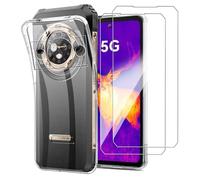 MEMELOKA Coque pour Blackview BL9000 Pro + 2 Pièces Verre Trempé, Ultra Mince Housse de Protection TPU Souple[Anti-Rayures][Anti-Jaunissement] Etui de Protection - Transparente