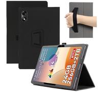 MEMELOKA Coque pour Blackview Tab 90 WiFi/Tab 9 WiFi, Léger et Mince en Cuir PU Étui Housse de Protection avec Fonction Veille/Réveil Automatique et Dragonne[Fonction Support], Noir