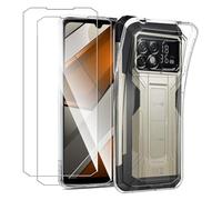 MEMELOKA Coque pour DOOGEE S200 Max 5G + Verre Trempé, Ultra Mince Housse de Protection TPU Souple[Anti-Rayures][Anti-Jaunissement] Etui de Protection - Transparente